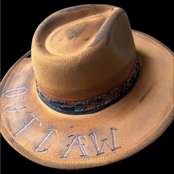 “Outlaw “ Wallen Distressed Rancher Hat Unisex - Picture 2 of 8